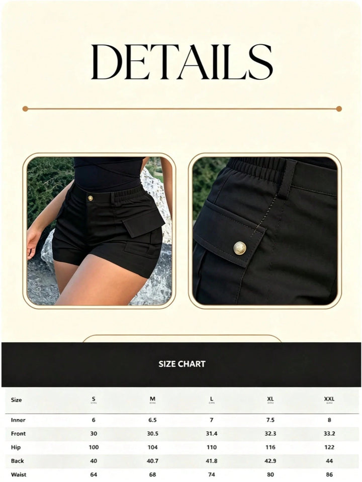 Pantaloni scurți SHEIN, negru