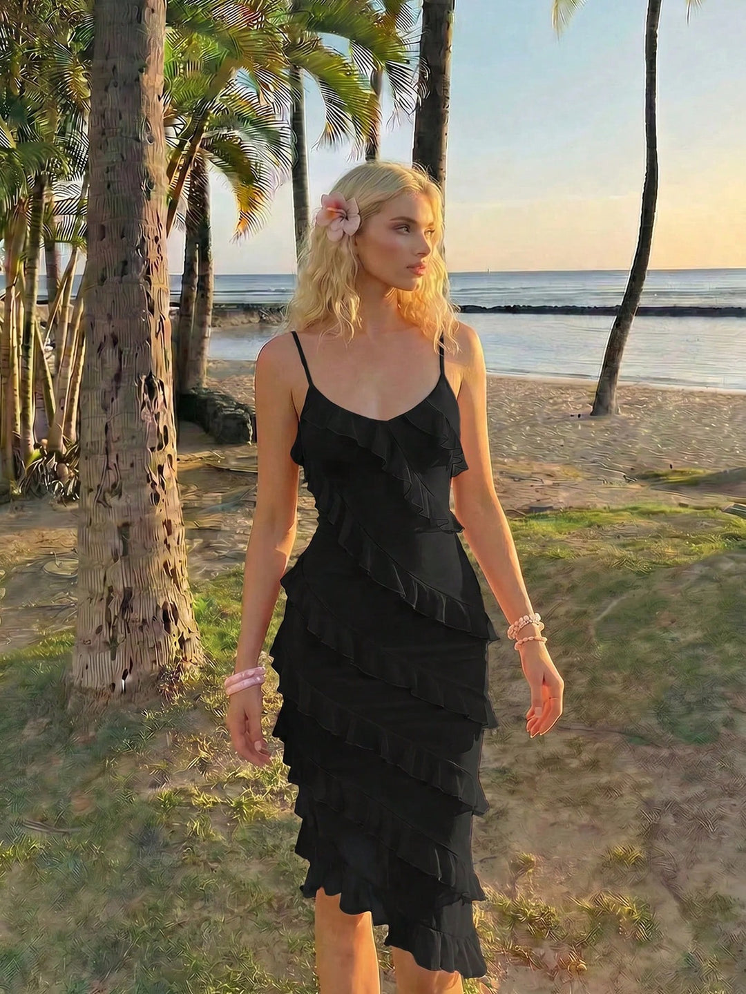 Rochie midi SHEIN, negru
