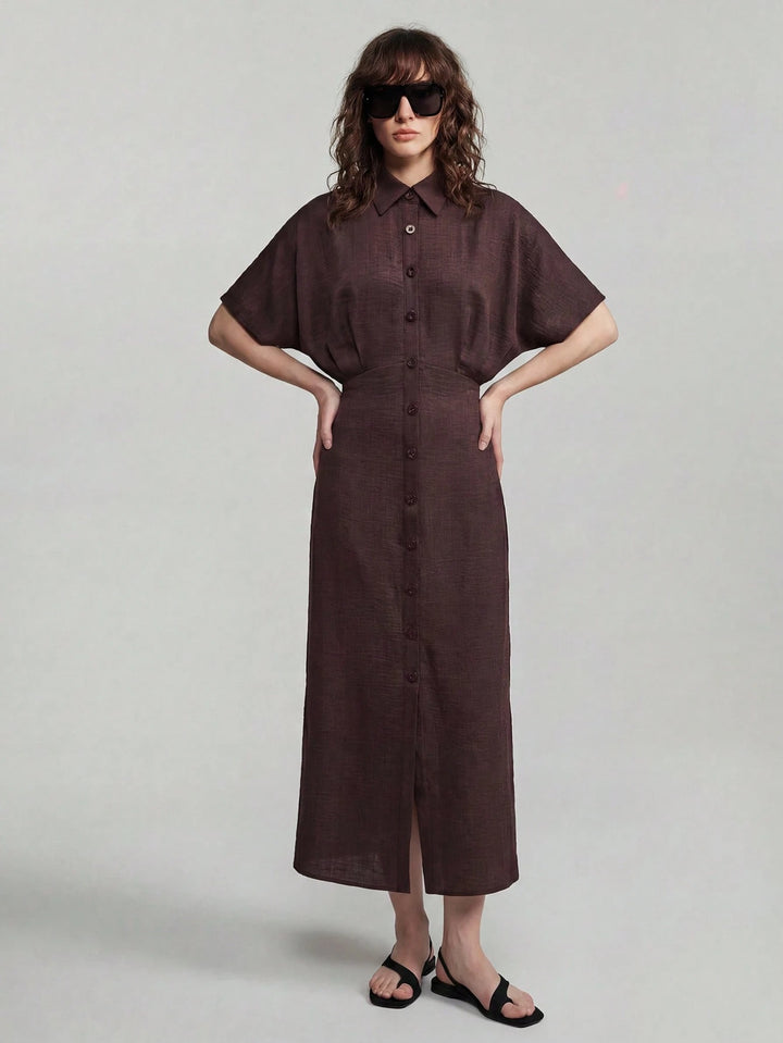 Rochie maxi SHEIN, maro