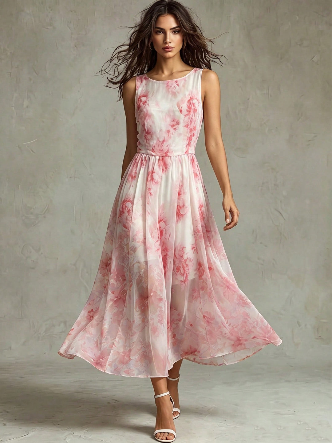 Rochie midi SHEIN, roz