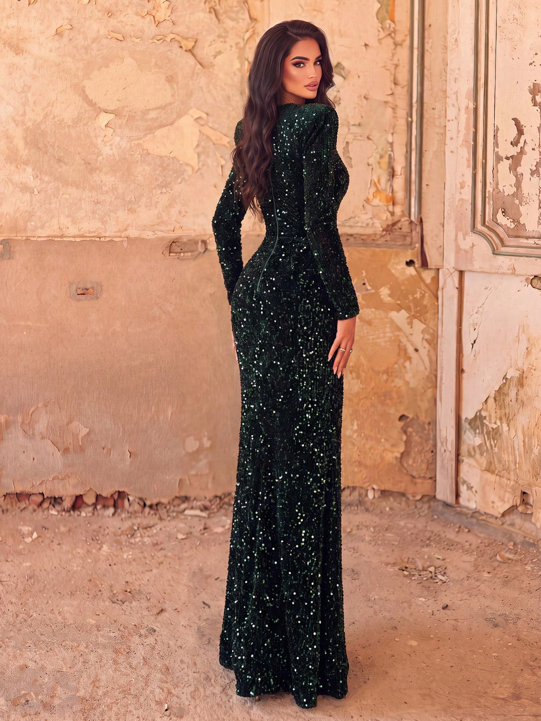 Rochie maxi SHEIN, verde