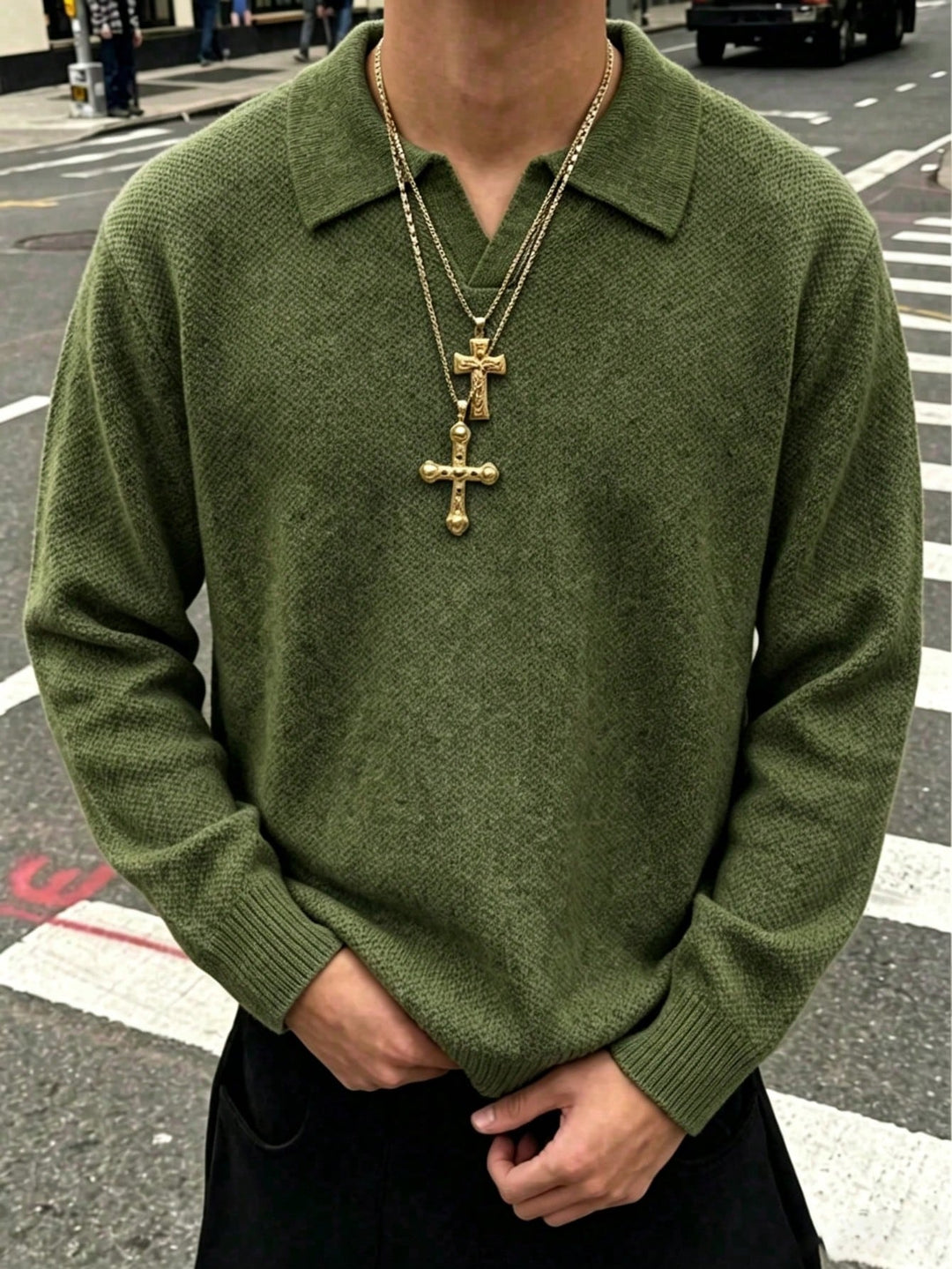Pulover SHEIN, verde