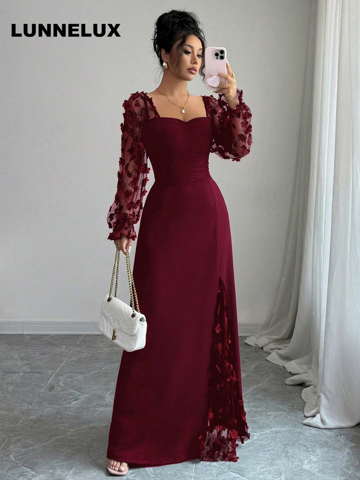 Rochie maxi SHEIN, vișiniu