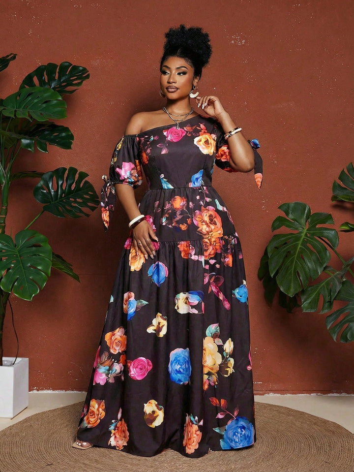 Rochie maxi SHEIN, mix culori