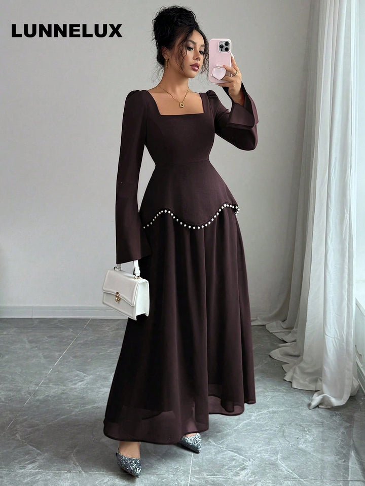 Rochie maxi SHEIN, maro