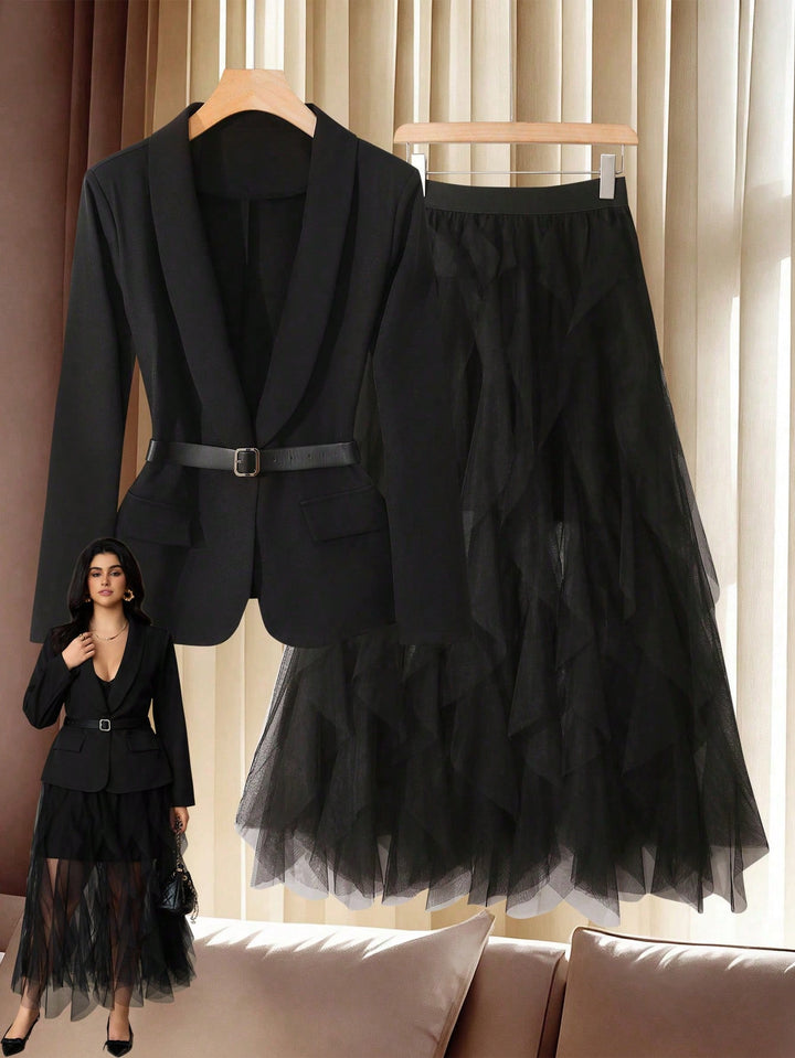 Costum SHEIN, negru