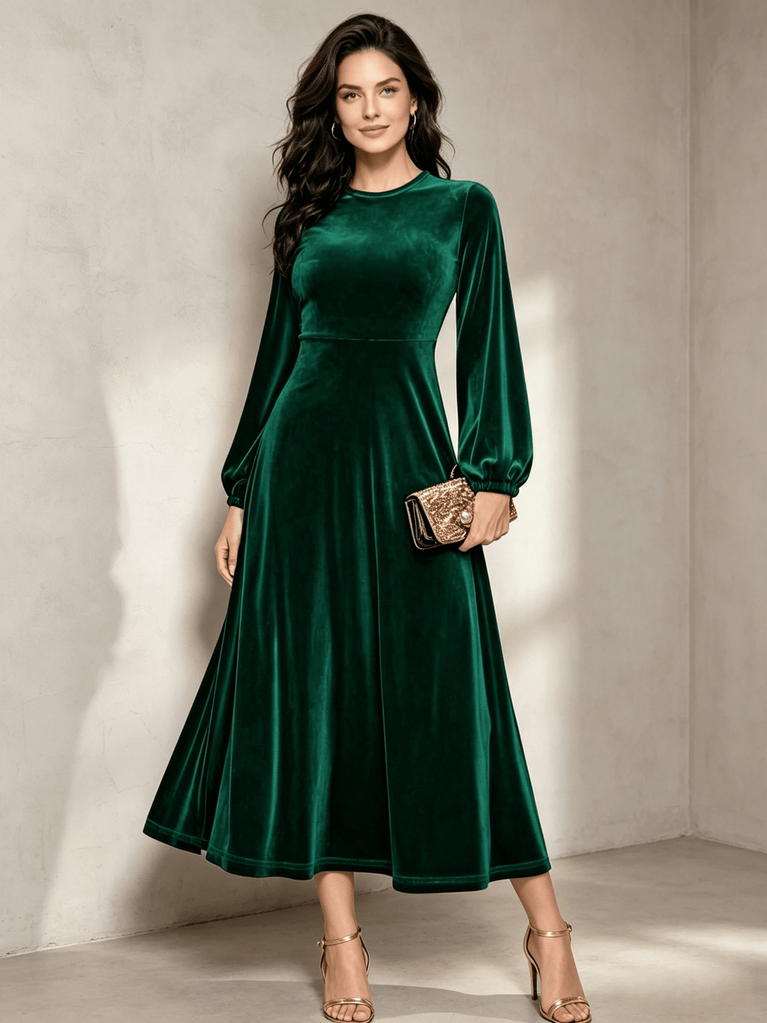 Rochie maxi SHEIN, verde