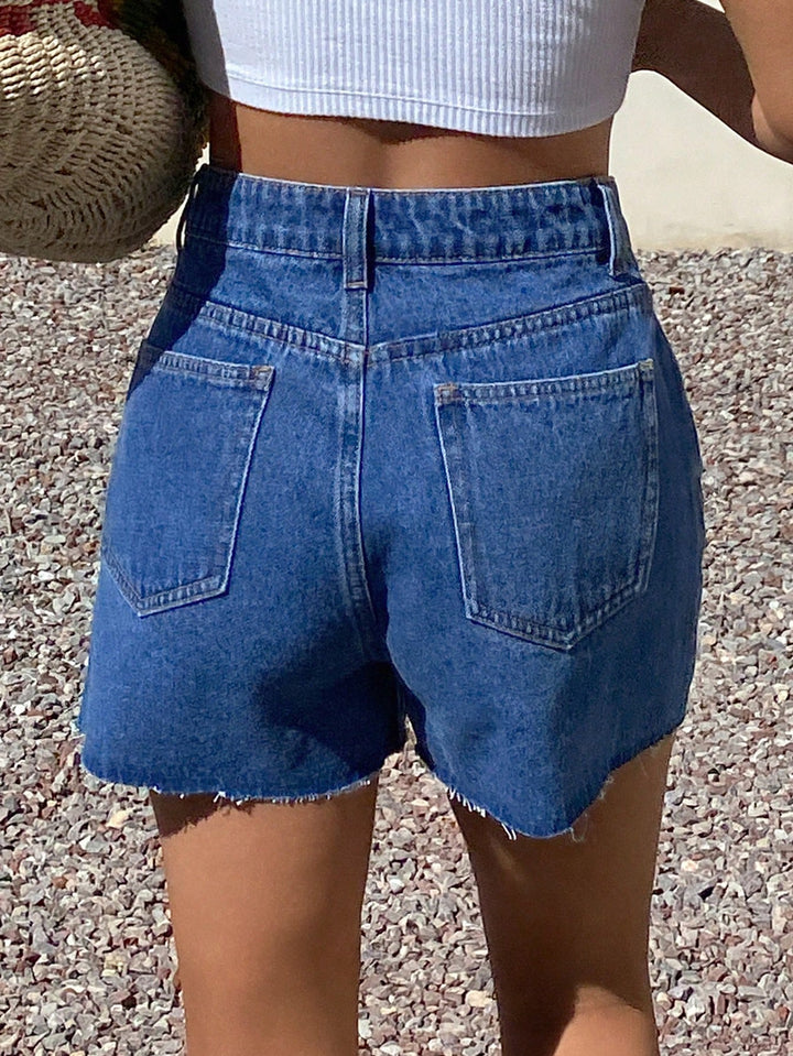Pantaloni scurți SHEIN, albastru