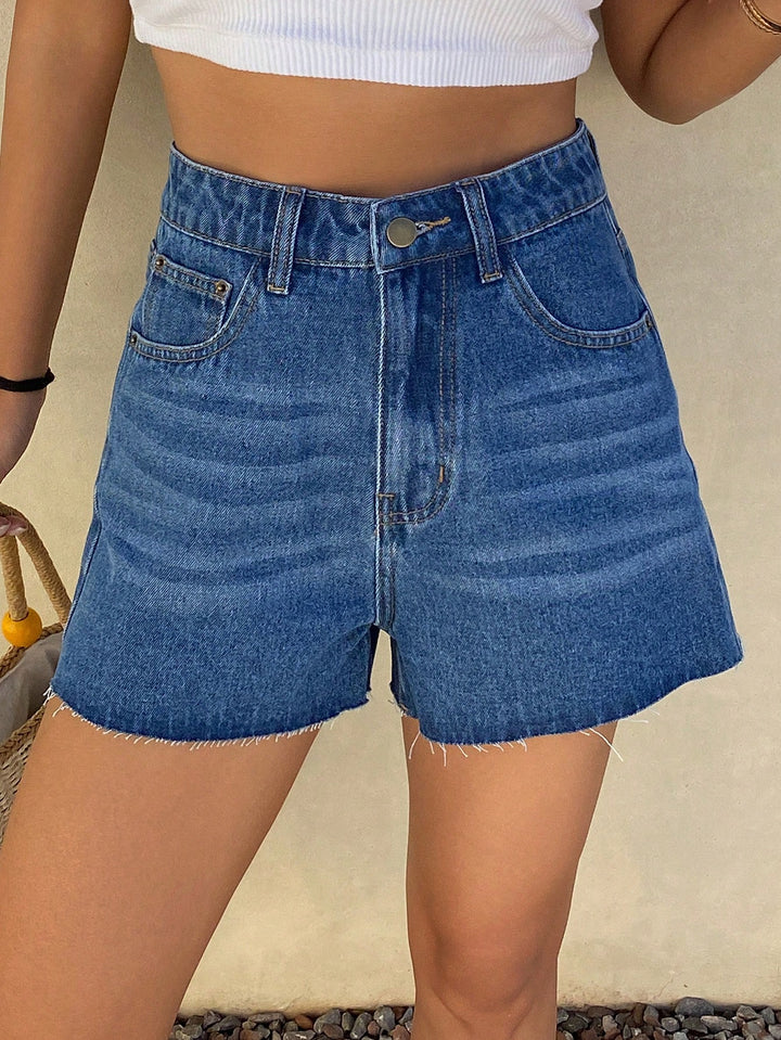 Pantaloni scurți SHEIN, albastru