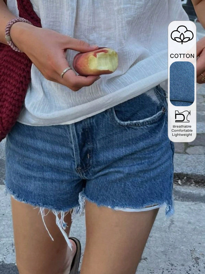 Pantaloni scurți SHEIN, albastru