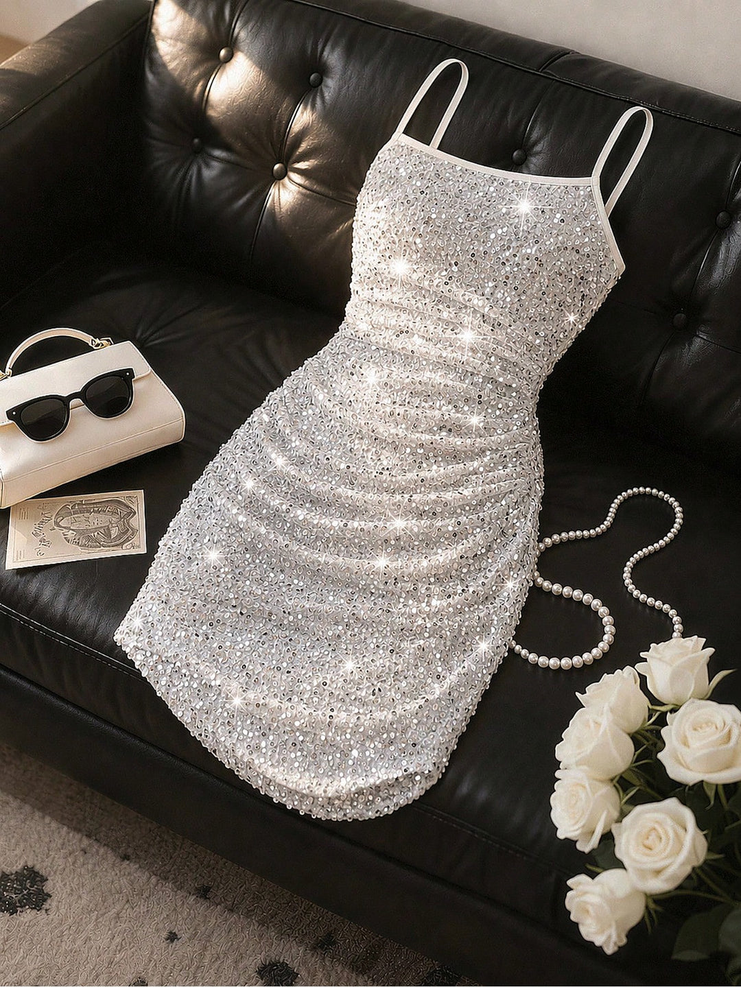 Rochie mini SHEIN, alb