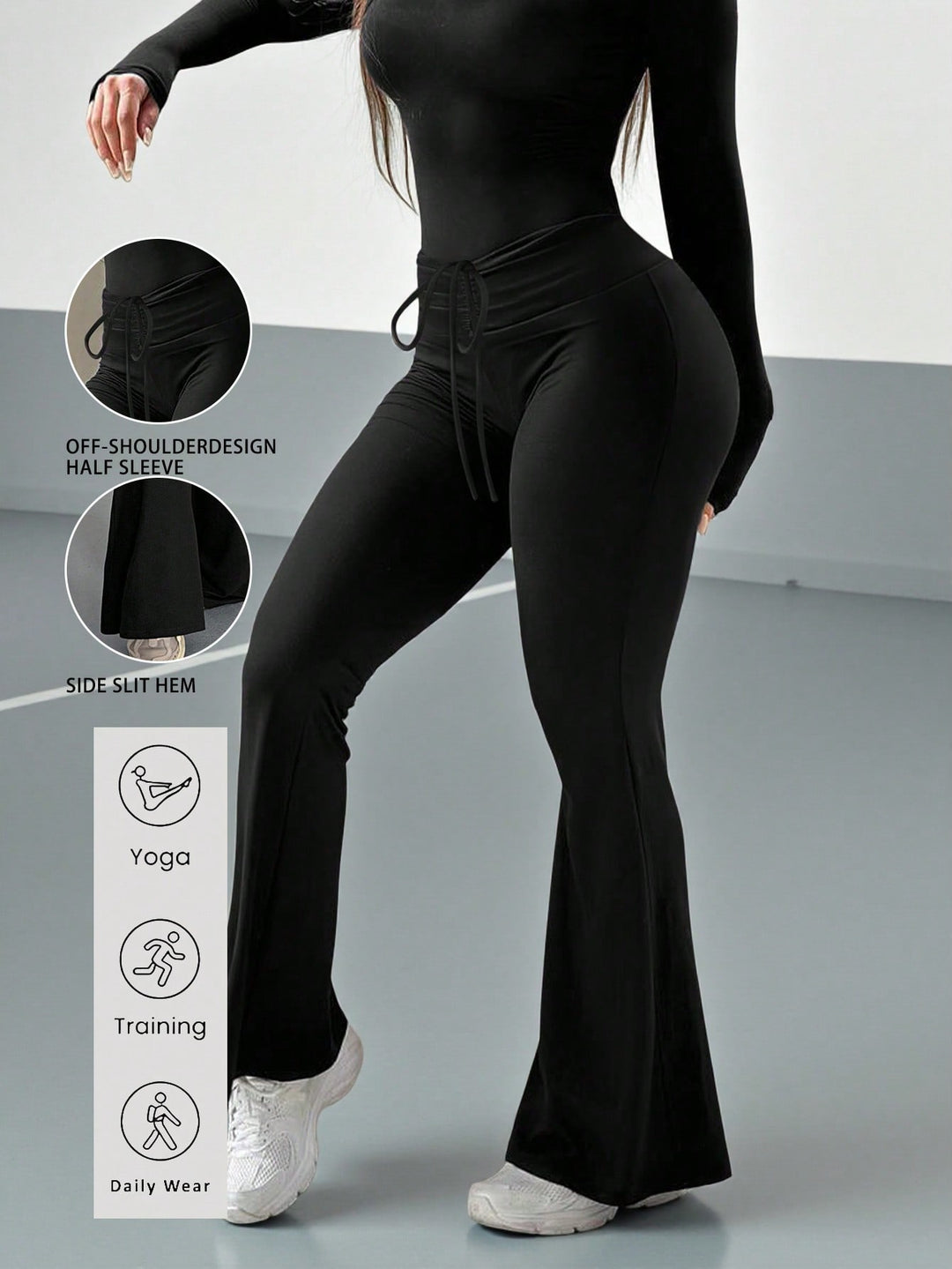 Pantaloni SHEIN, negru