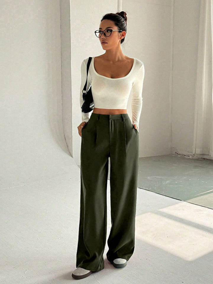 Pantaloni SHEIN, kaki