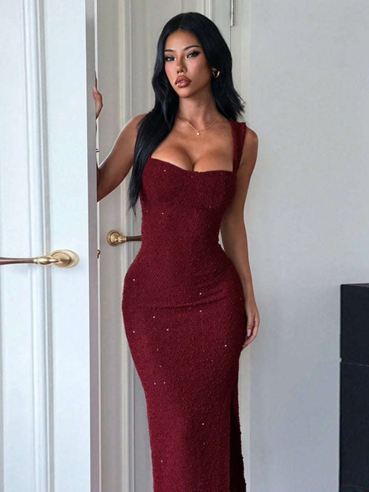 Rochie maxi SHEIN, vișiniu