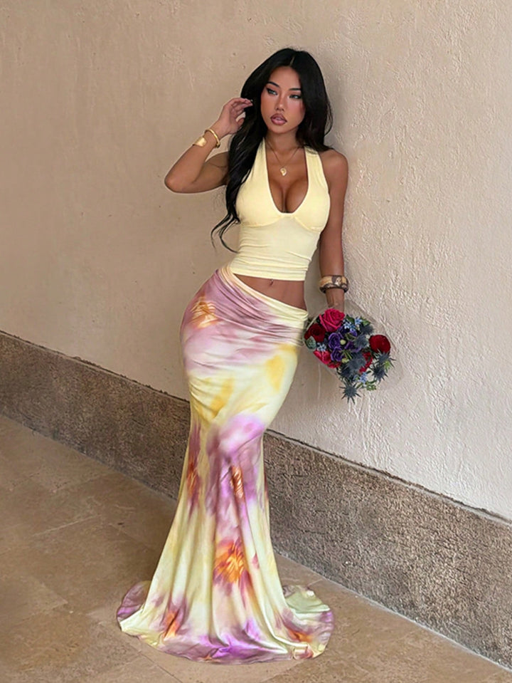 Rochie maxi SHEIN, galben