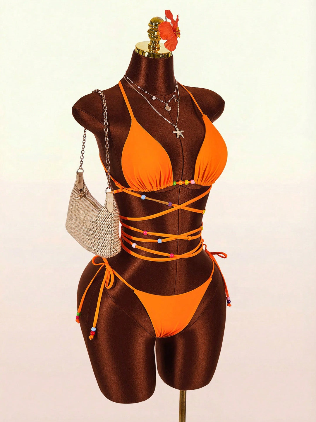 Set bikini SHEIN, portocaliu