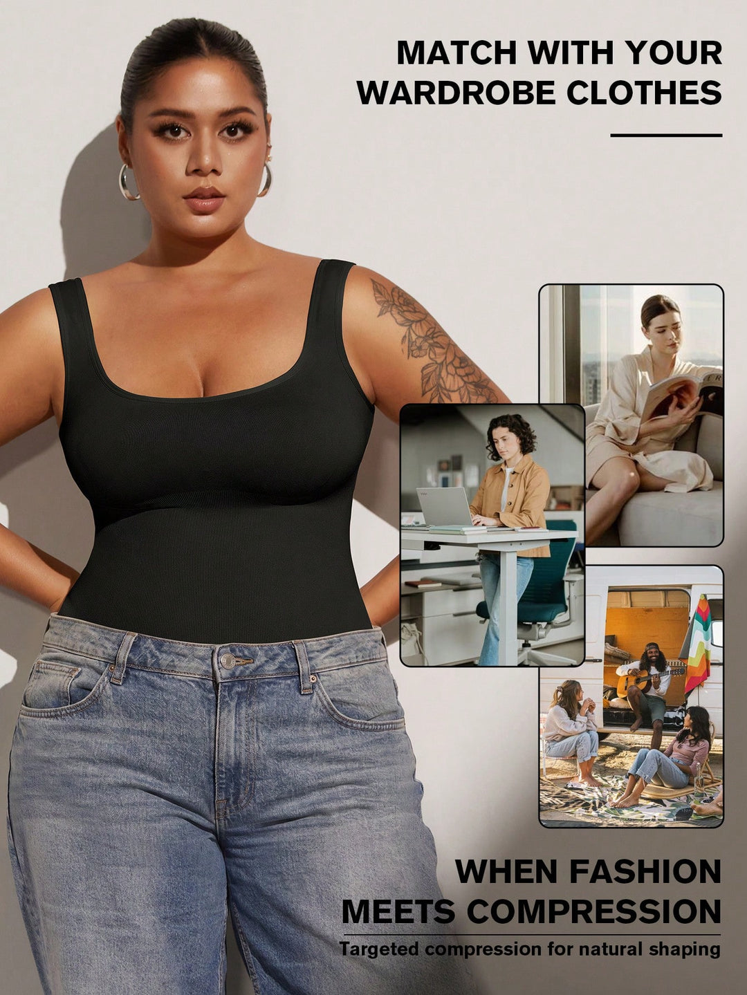 Body modelator SHEIN, negru