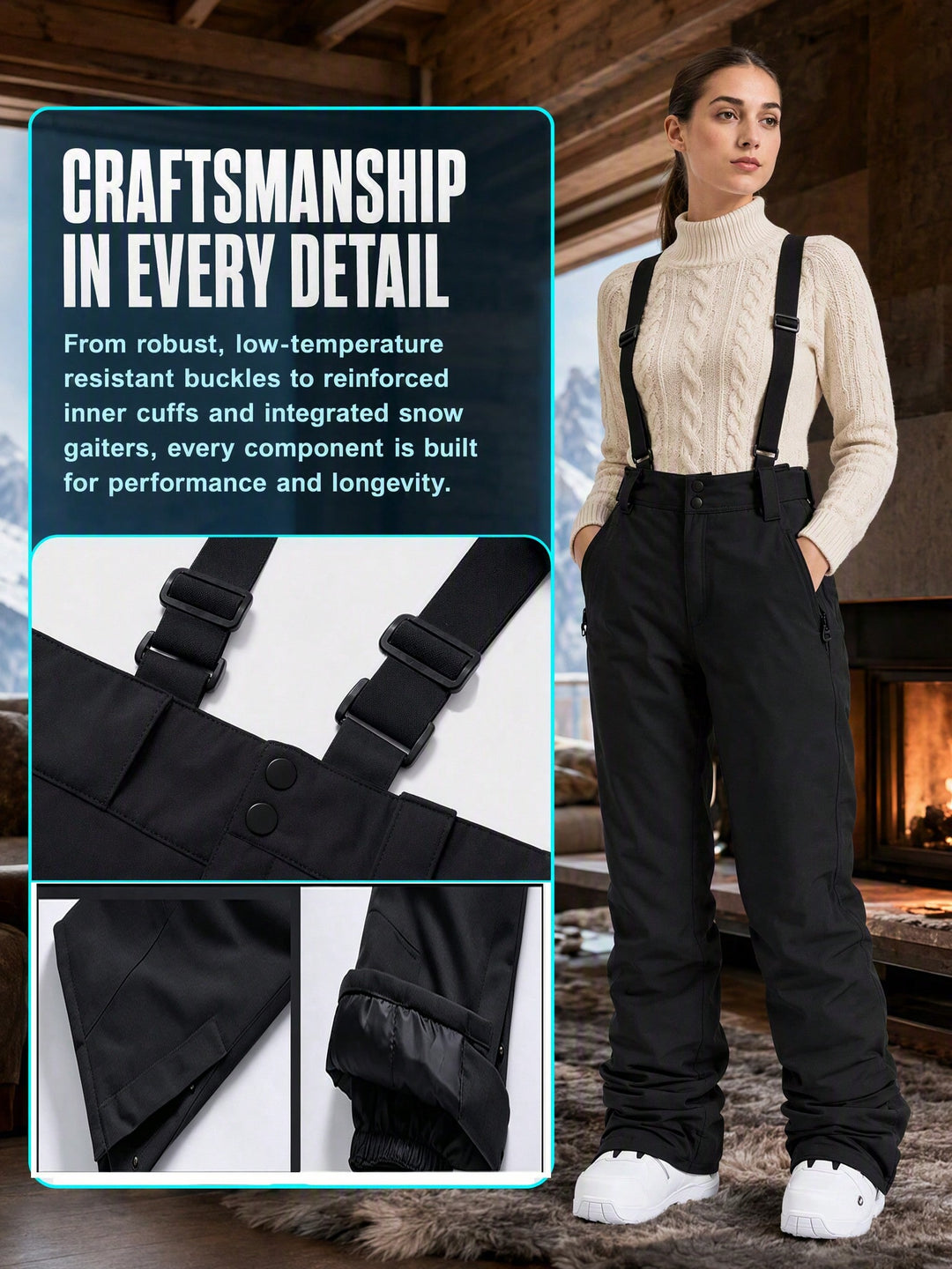 Pantaloni de zăpadă SHEIN