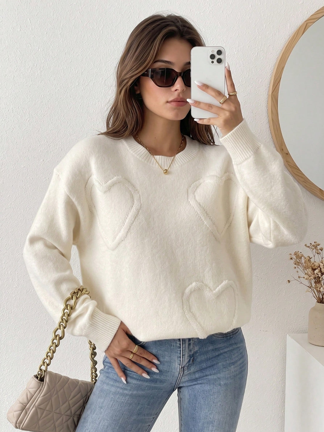 Pulover SHEIN, crem