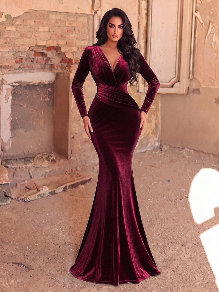 Rochie maxi SHEIN, vișiniu
