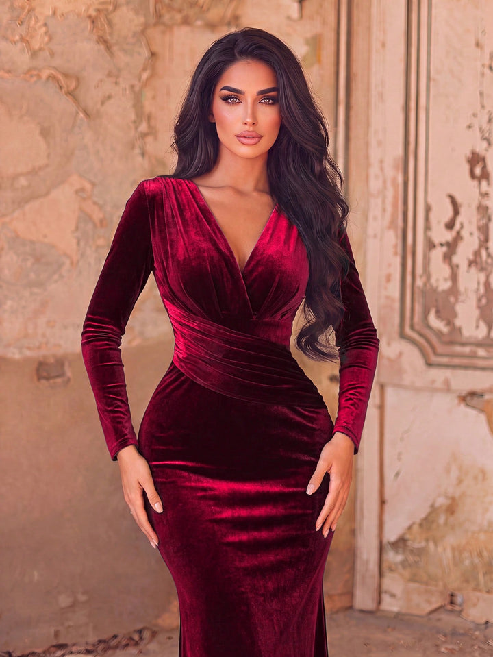 Rochie maxi SHEIN, vișiniu