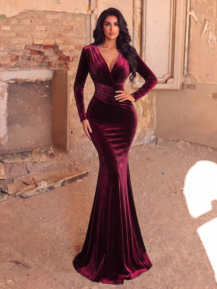 Rochie maxi SHEIN, vișiniu
