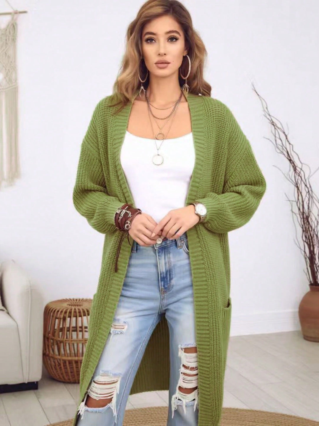 Cardigan SHEIN, verde
