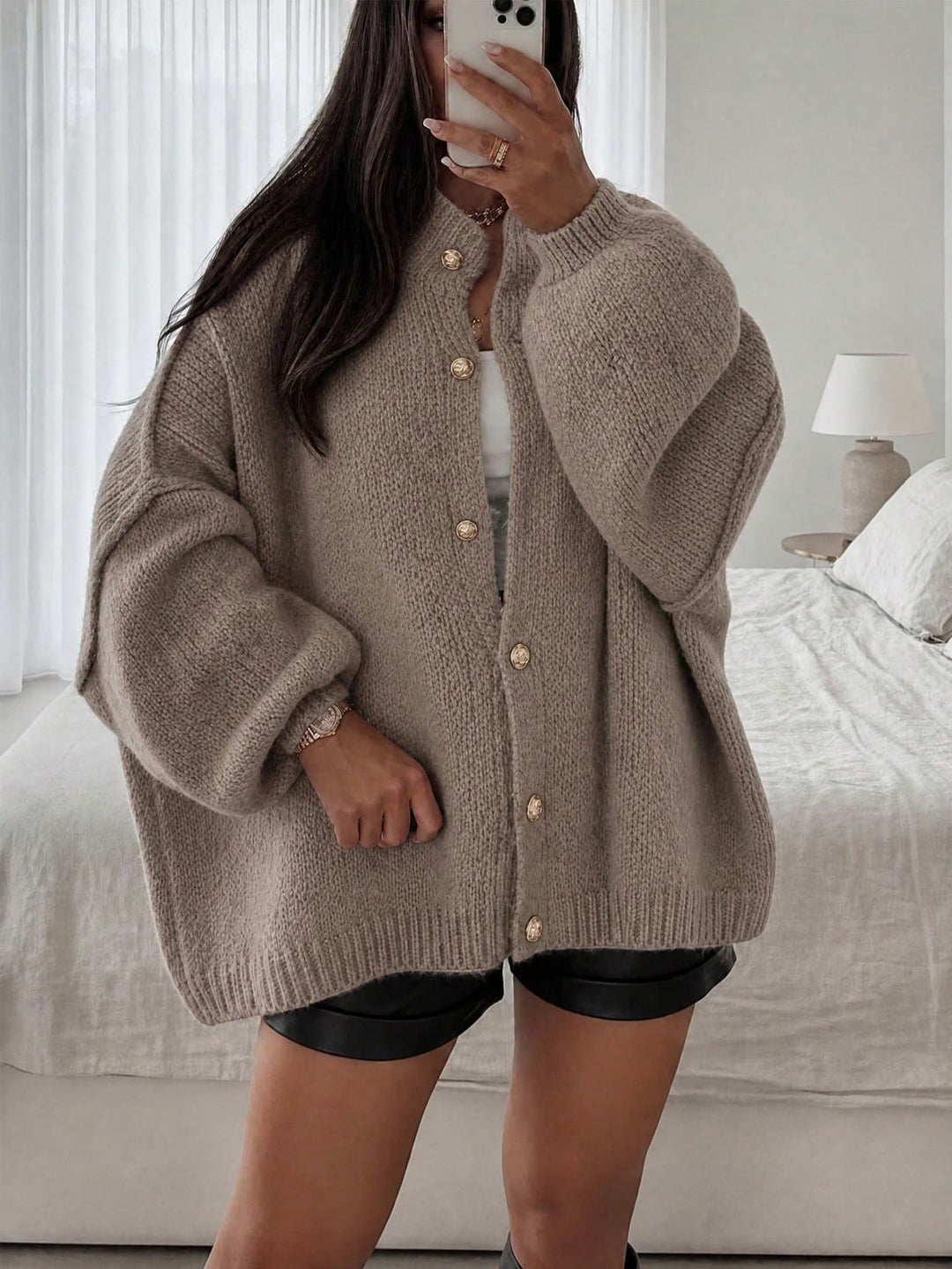 Cardigan SHEIN, kaki