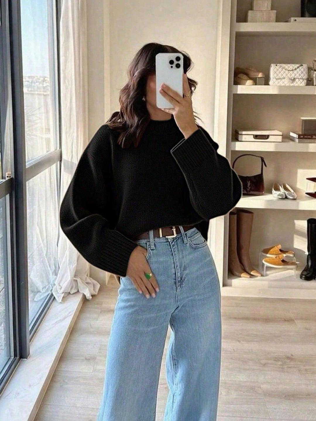 Pulover SHEIN, negru