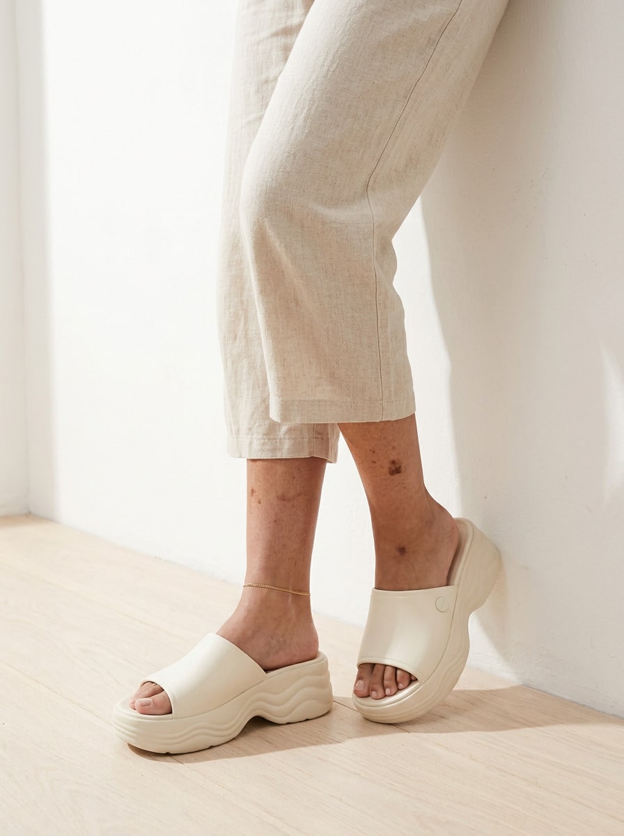 Papuc tip slide SHEIN, bej