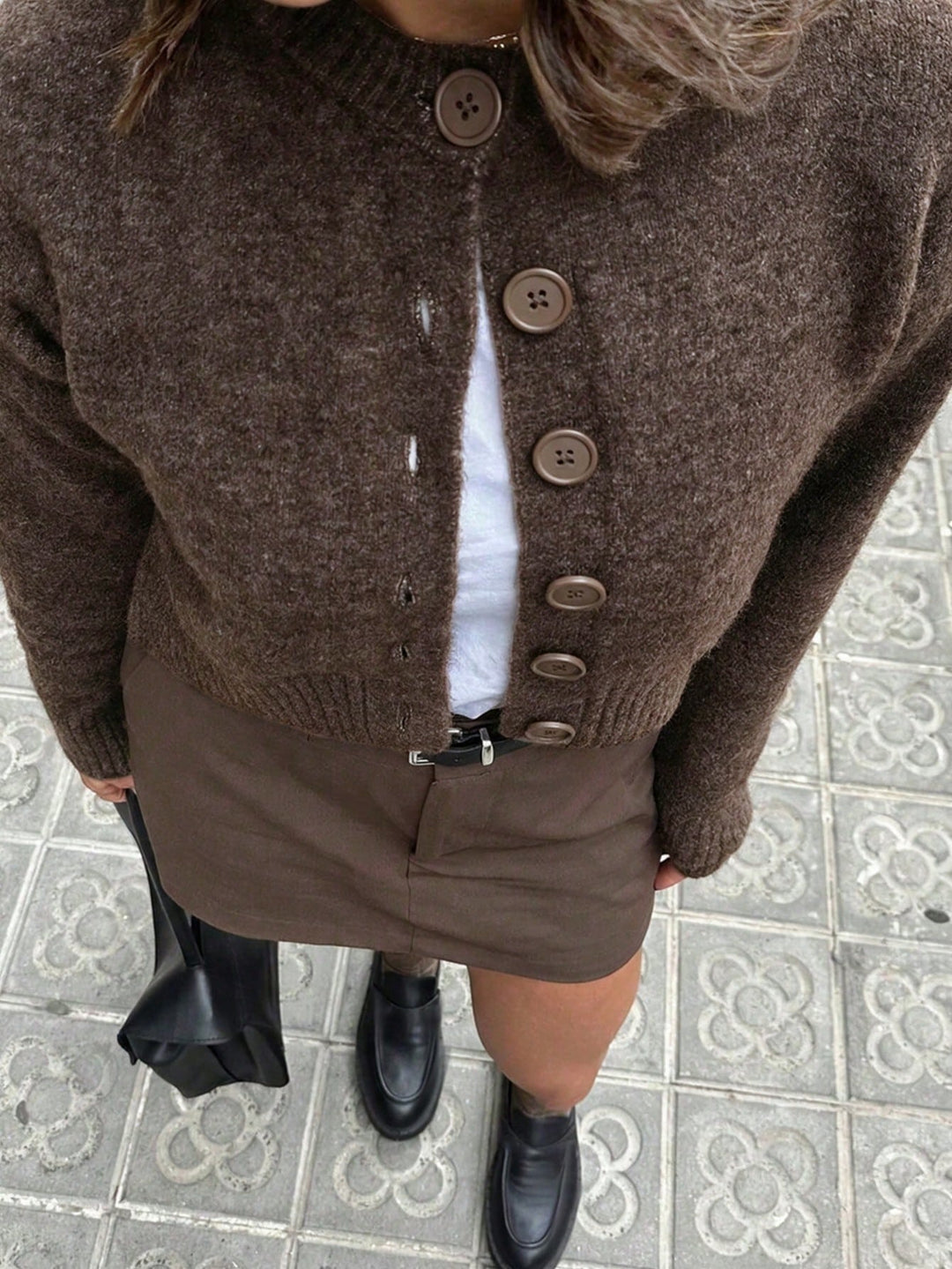 Cardigan SHEIN, maro