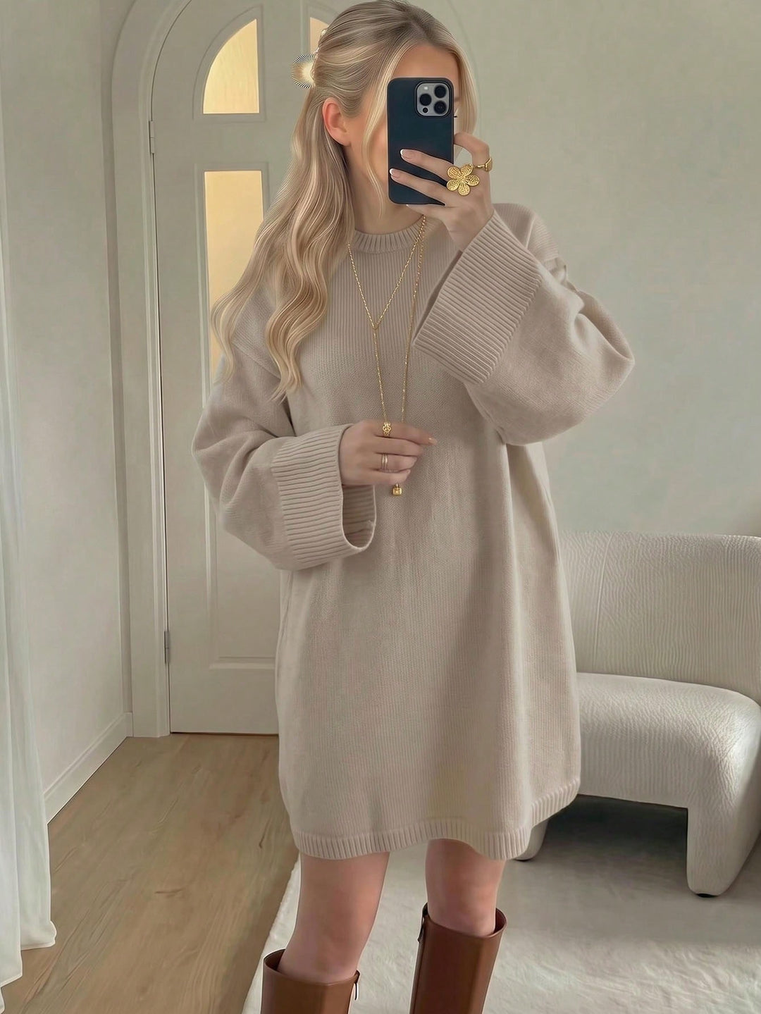Rochie SHEIN, kaki