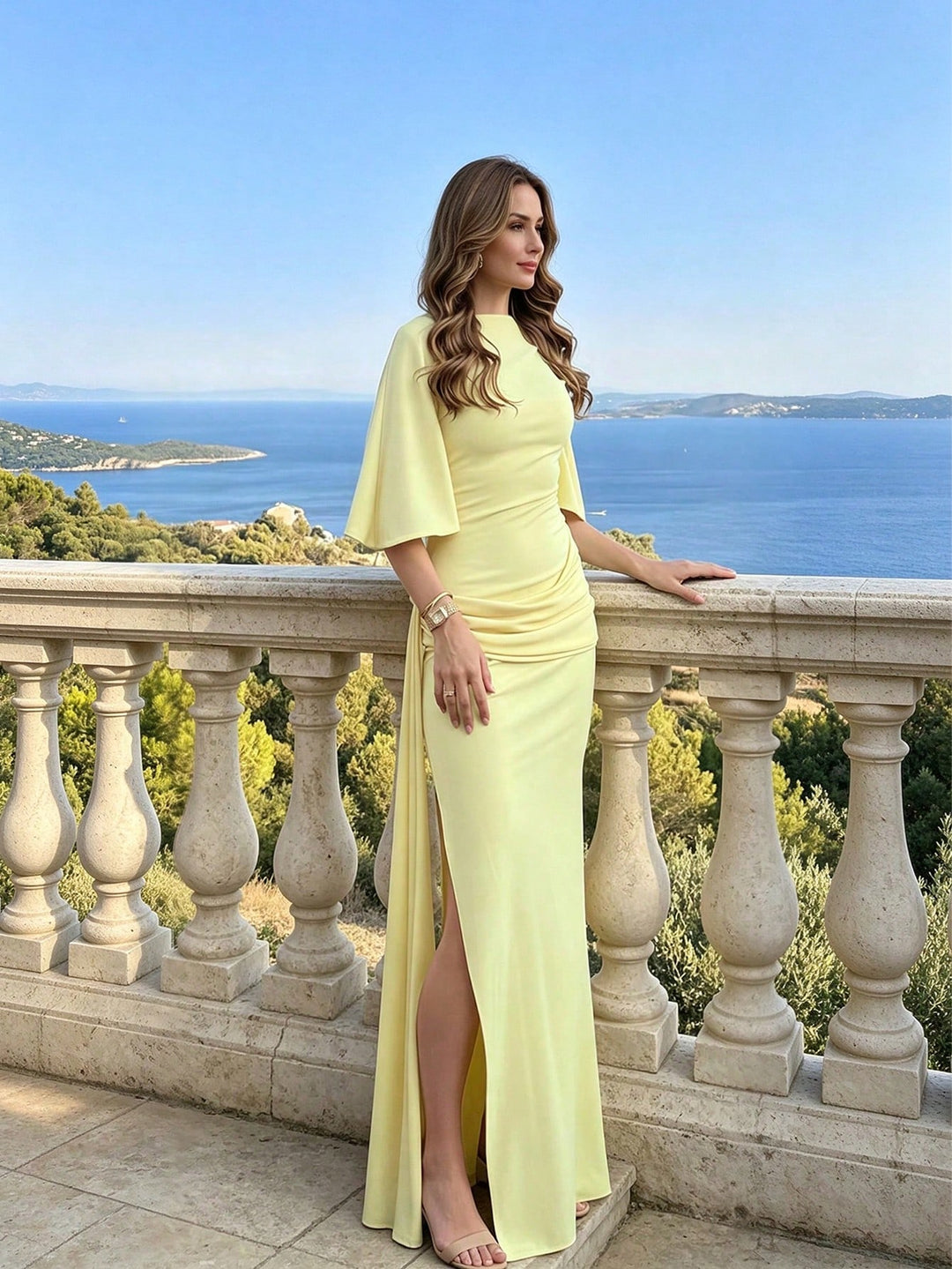Rochie maxi SHEIN, galben