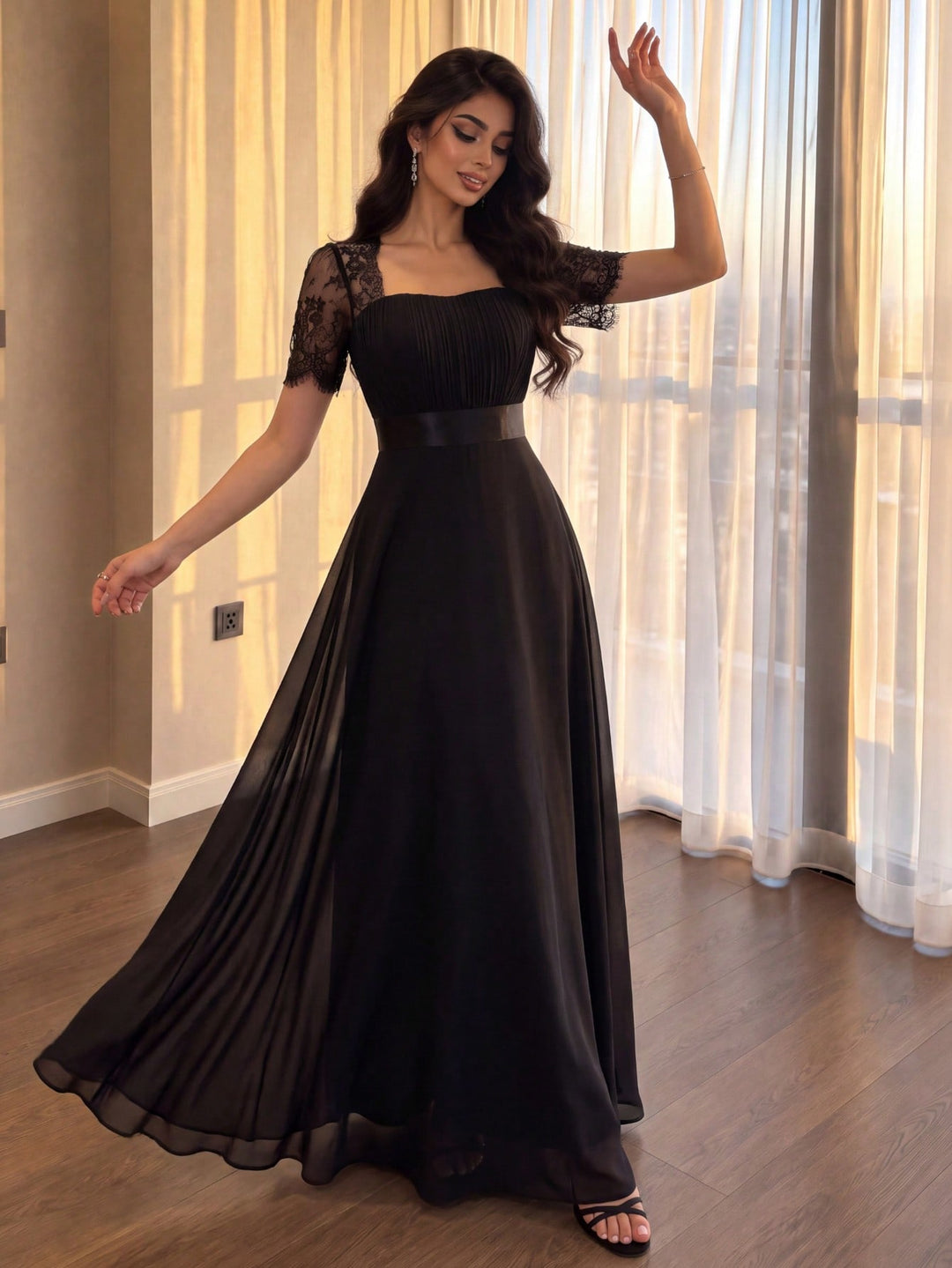 Rochie maxi SHEIN, negru