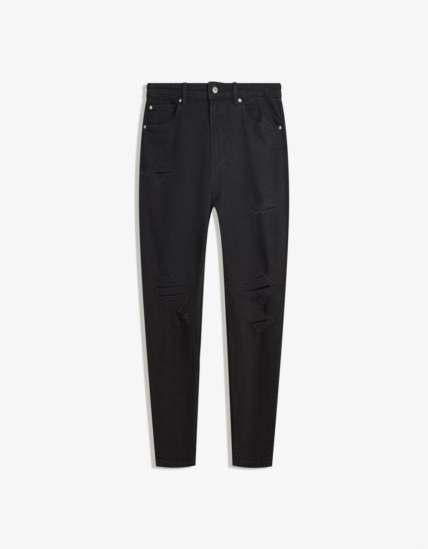 Jeans BERSHKA, negru