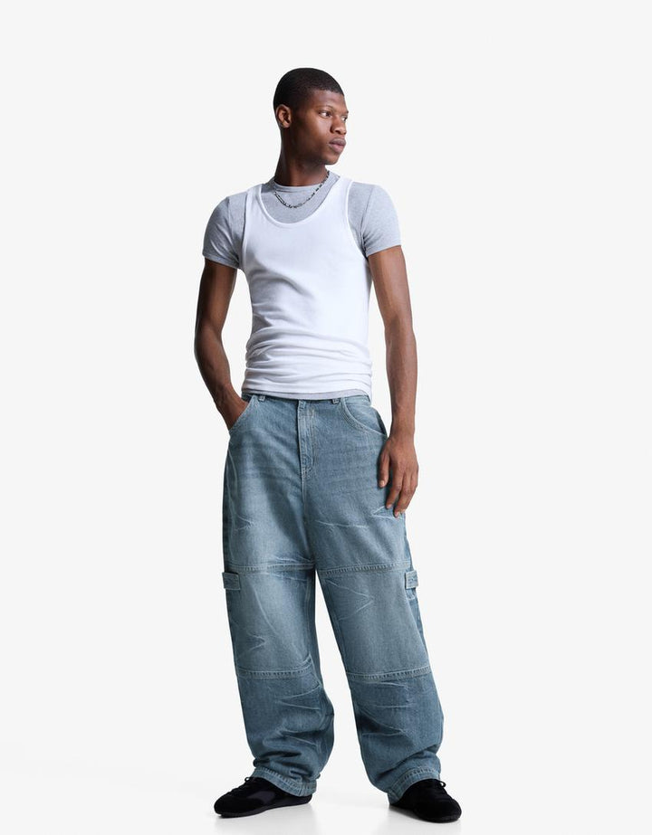 Farmer BERSHKA, kék