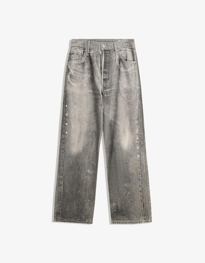 Jeans BERSHKA, gri