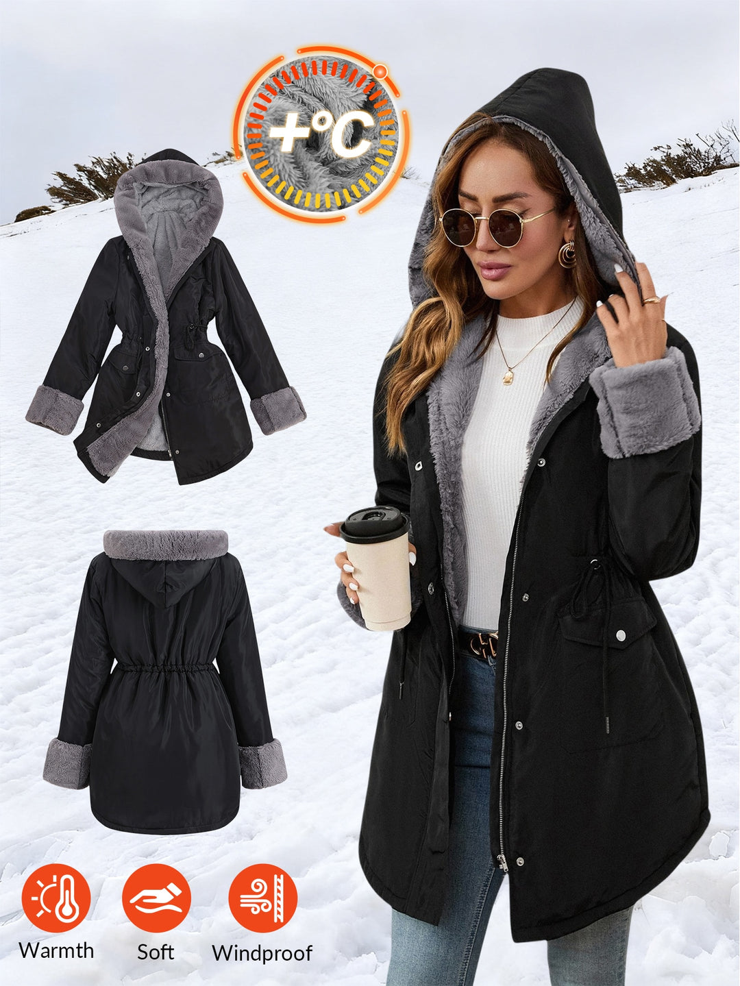 Palton SHEIN, negru