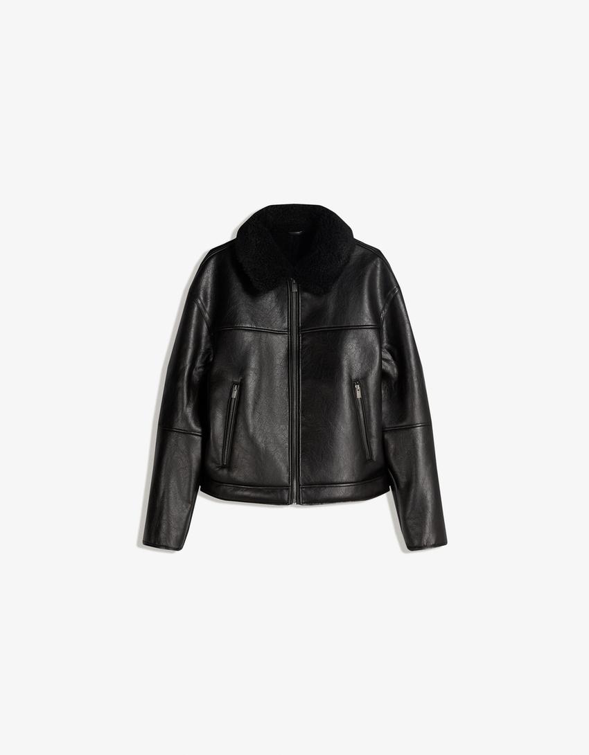 Cojoc BERSHKA, negru