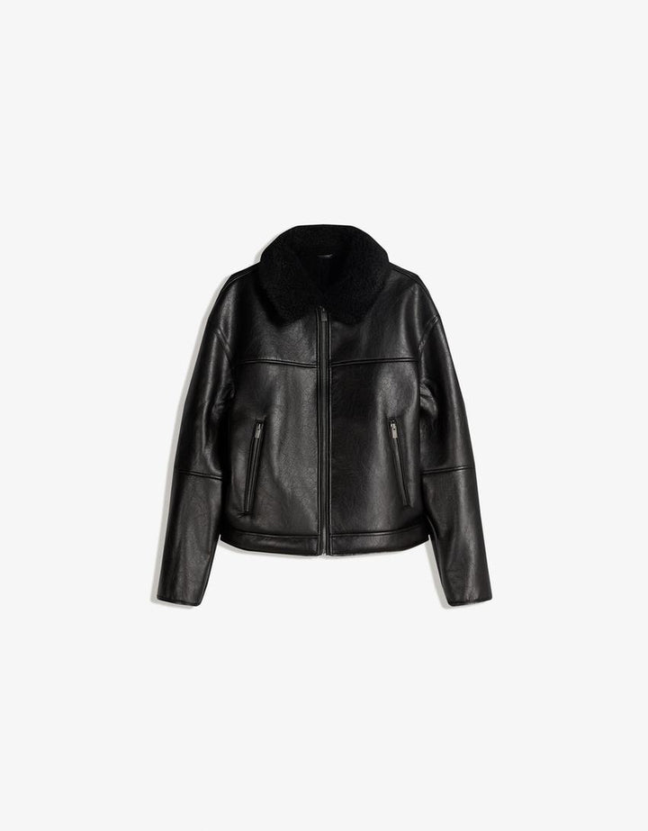 Cojoc BERSHKA, negru