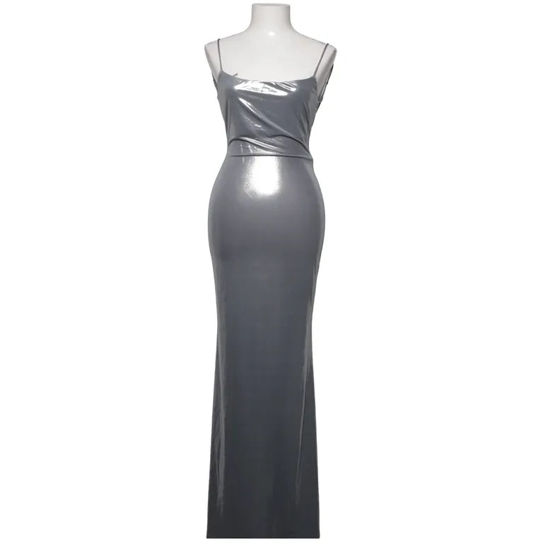 Rochie maxi BERSKA, argintiu