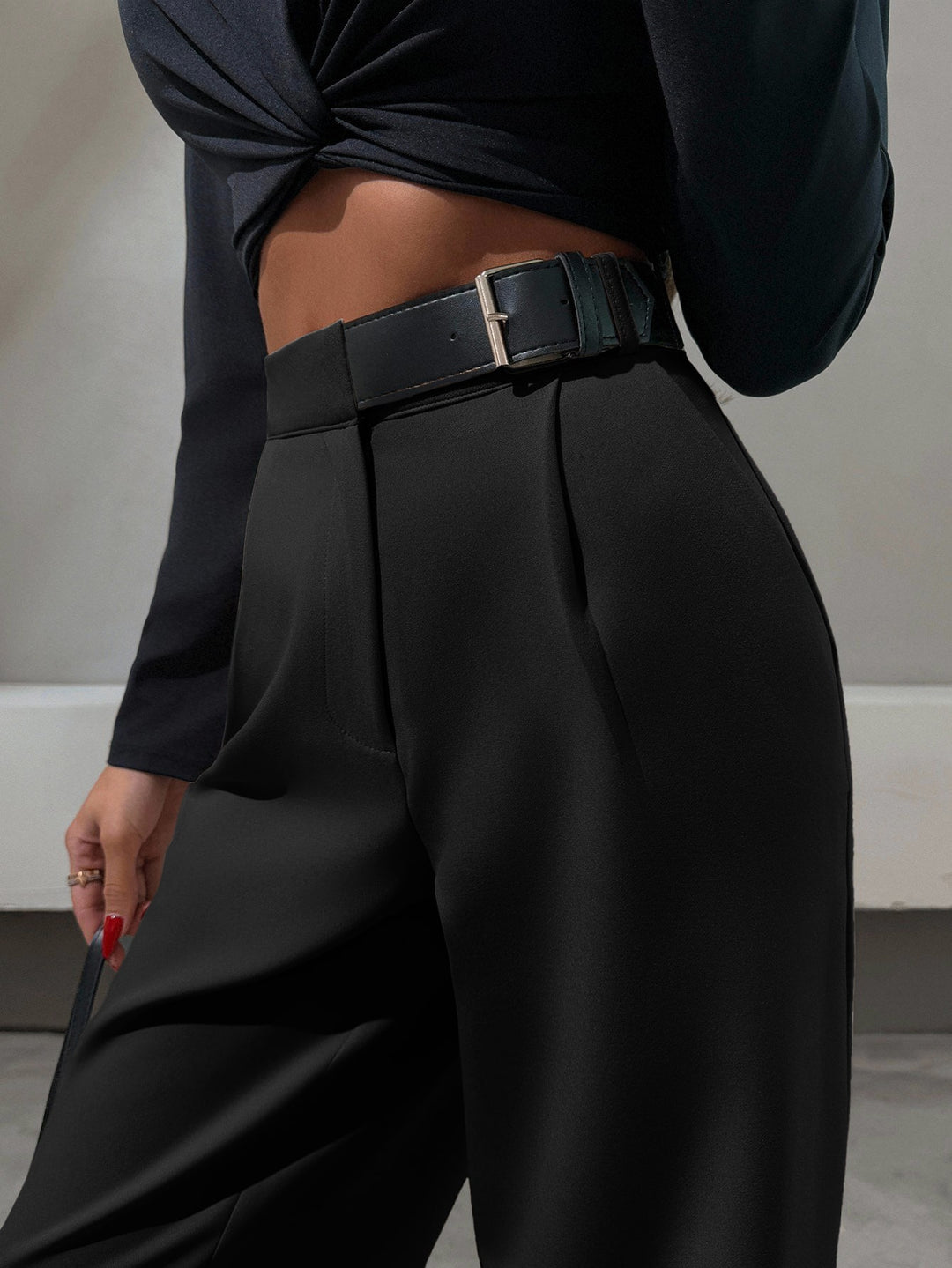 Pantaloni SHEIN, negru