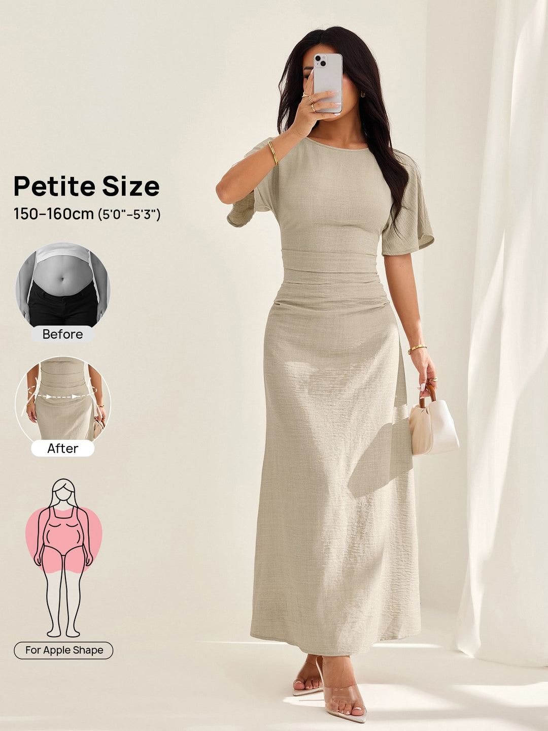 Rochie maxi SHEIN, portocaliu