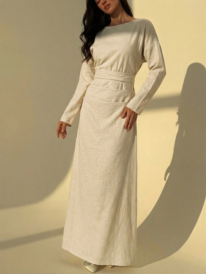 Rochie maxi SHEIN, bej