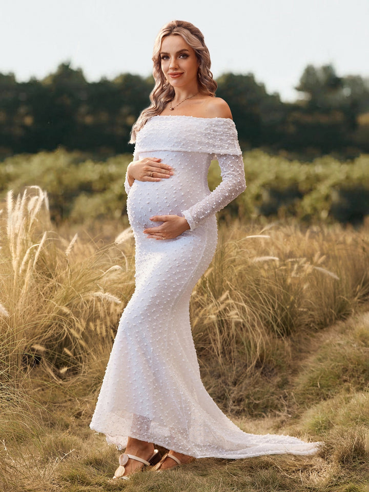 Rochie maxi SHEIN, alb