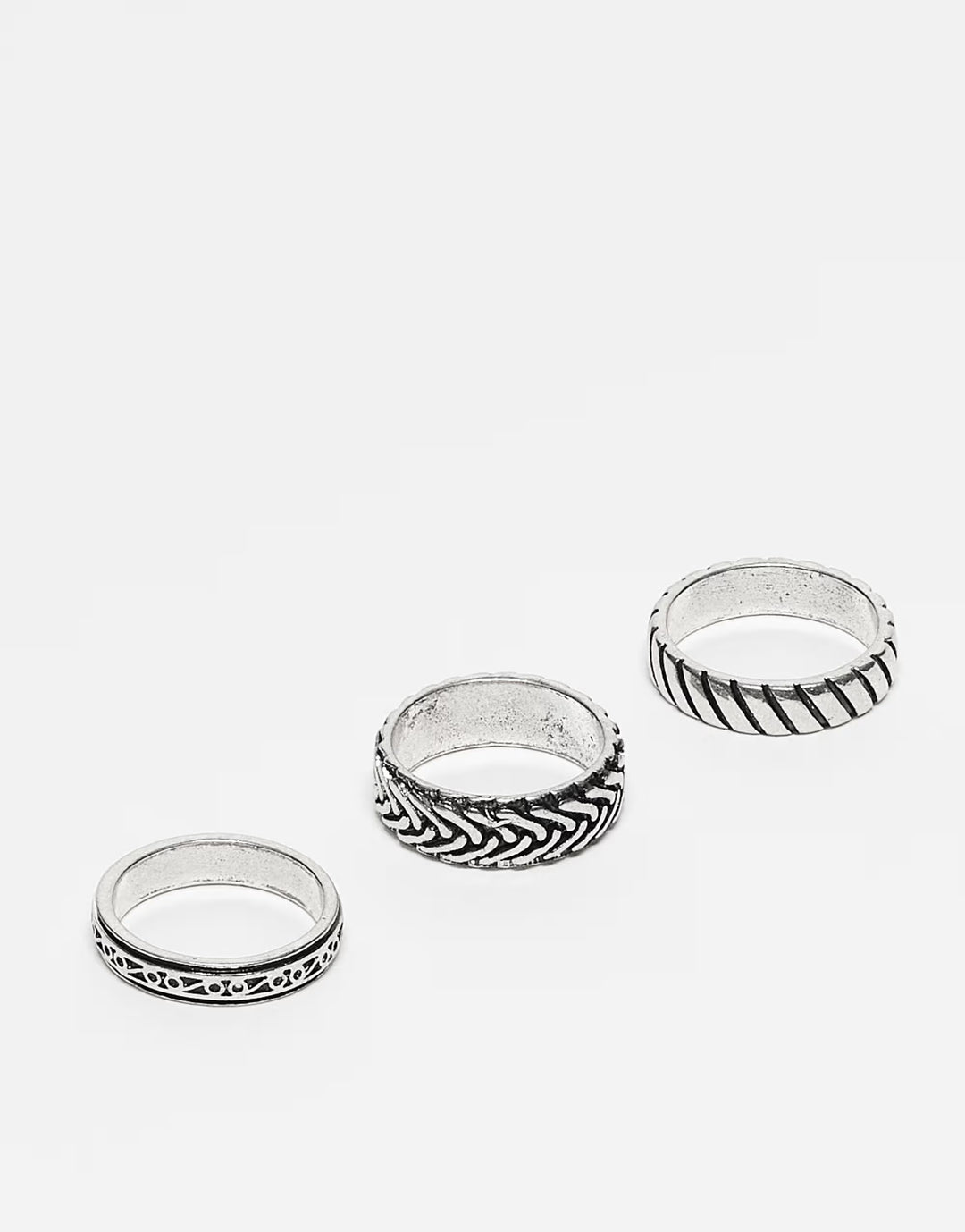 Set inele ASOS, argintiu