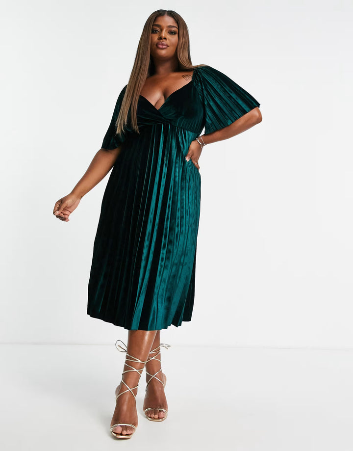 Rochie midi ASOS, verde