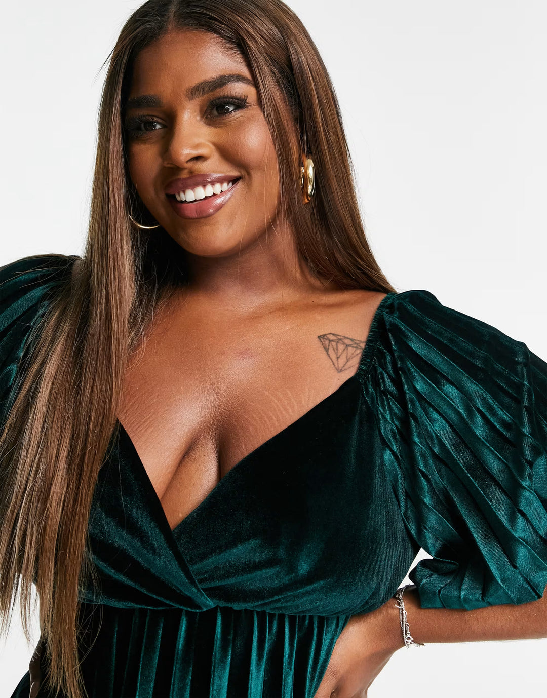 Rochie midi ASOS, verde
