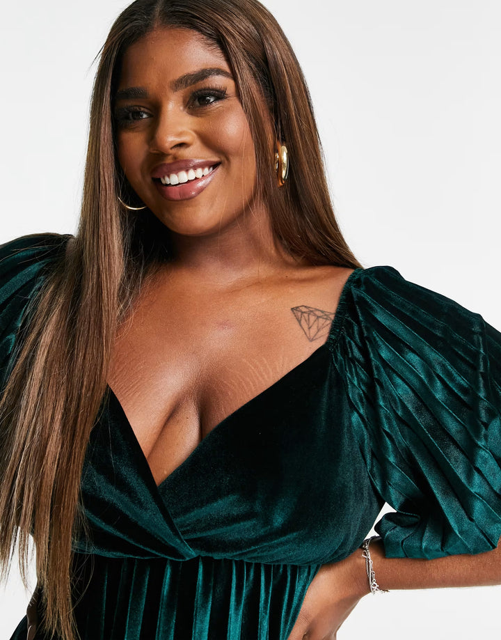 Rochie midi ASOS, verde