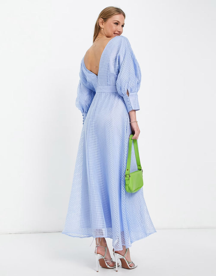 Rochie maxi ASOS, albastru